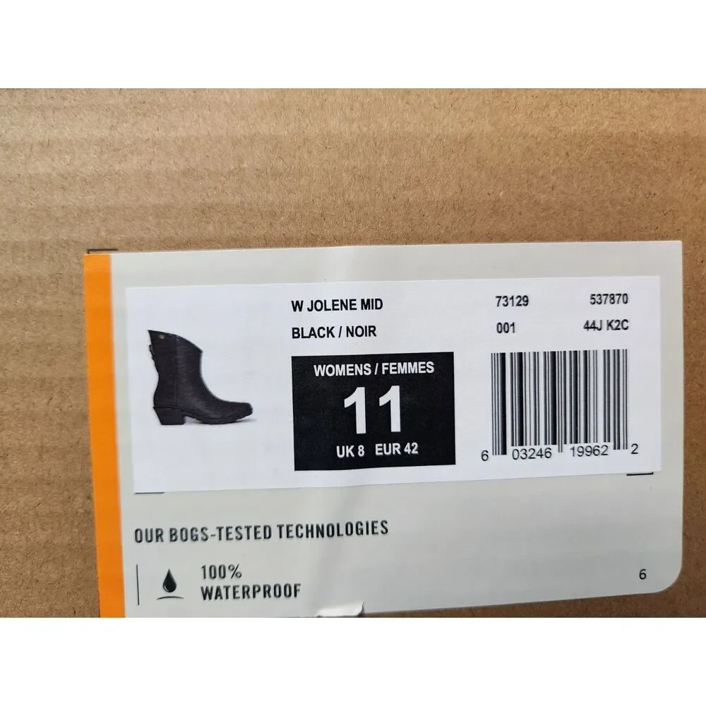 Bogs Jolene Mid Waterproof Boots Women's 11 Black
